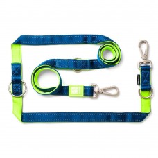 Max&Molly Multi-Leash Matrix Lime Green - odnímateľné vodítko pre psa s reflexným prešívaním, 200 cm - L
