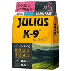 Julius K-9 Lamb & Herbals Adult - bezobilné krmivo pre psov, jahňacie mäso s bylinkami - 3 kg