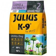 Julius K-9 Lamb & Herbals Junior & Puppy - bezobilné krmivo pre šteňatá, jahňacie mäso s bylinkami - 3 kg