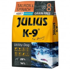 Julius K-9 Salmon & Spinach Adult - bezobilné krmivo pre psov, losos so špenátom - 3 kg