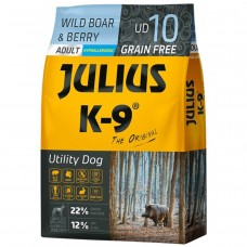 Julius K-9 Wild Boar & Berry Adult - bezobilné krmivo pre psov, zverina a bobule - 3 kg