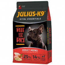 Julius-K9 Vital Essentials Beef & Rice Adult - kompletné krmivo pre psov, hovädzie mäso s ryžou - 12 kg