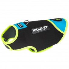 Julius IDC Noeprene Dog Clothes Aquamarine - neoprénová bunda pre psa, čierna s modrou - Mini-Mini