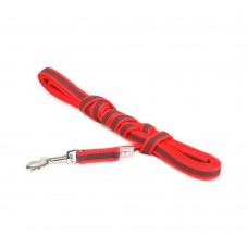 Julius K9 Color &amp;amp; Grey Supergrip Leash With Handle Red - výcvikové vodítko s rukoväťou, červené, protišmykové - 120cm/14mm