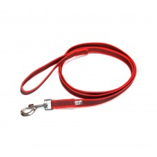 Julius K9 Color &amp; Grey Supergrip Leash With Handle Red - výcvikové vodítko s rukoväťou, červené, protišmykové - 200cm/14mm