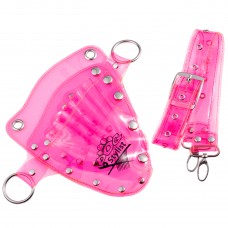 Priehľadné puzdro na náradie P&W - puzdro na nožnice a príslušenstvo na úpravu srsti - ružové