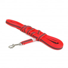 Julius K9 Color & Grey Supergrip Leash With Handle Red - výcvikové vodítko s rukoväťou, červené, protišmykové - 500cm/14mm
