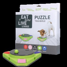 Eat Slow Live Longer Puzzle Triangle - hračka pre psov pre inteligenciu