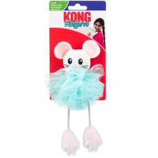 KONG Flingaroo Tutu - zabawka dla kota z grzechotkami, wielomateriałowa myszka baletnica - Niebieski