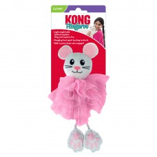KONG Flingaroo Tutu - zabawka dla kota z grzechotkami, wielomateriałowa myszka baletnica - Różowy