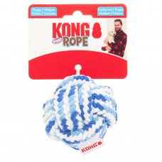 KONG Rope Ball Puppy Blue - sznurowa, miękka piłka dla szczeniaka, niebieska - L