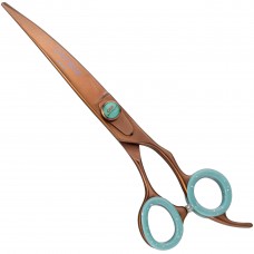 Geib Entree Gold Curve Scissors - profesjonalne nożyczki groomerskie z japońskiej stali, gięte - 7,5