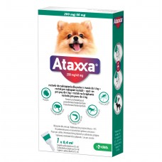Ataxxa 200mg/40mg - krople na pchły, kleszcze i komary dla psa o wadze do 4kg