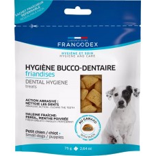 Francodex Dental Hygiene 75g - dentálna pochúťka pre šteniatka a malých psov, s kačicou - akcia z dôvodu spotreby: 05/2024