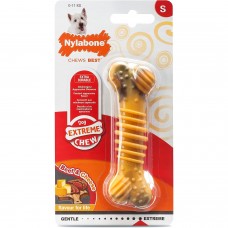 Nylabone Extreme Texture Beef & Cheese Bone - gryzak dentystyczny dla psa, smak wołowiny i sera - S