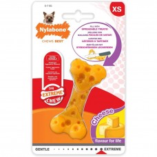 Nylabone Cheese Extreme Texture Cheese Bone - žuvačka pre psov, syrová príchuť, na natieranie ako pochúťka - XS