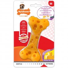 Nylabone Cheese Extreme Texture Cheese Bone - gryzak dla psa, smak sera, do smarowania przysmakiem - M