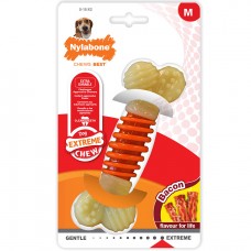 Nylabone Extreme Pro Action Bone - žuvacia hračka s rôznou tvrdosťou pre psov, príchuť slaniny - M