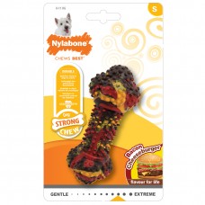 Nylabone Strong Rubber Bone - gumená kosť pre psa, s vôňou syra a slaniny - S Nylabone Strong Rubber Bone - gumená kosť pre psa, s vôňou syra a slaniny - S