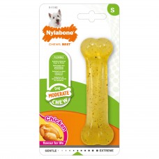 Nylabone Moderate Chicken Bone S - elastyczny gryzak dla małego psa, o smaku kurczaka