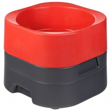 Pet Weighter Pet Bowl Complete Red - vyvýšená miska pre psa, s ťažkým podstavcom, červená - L