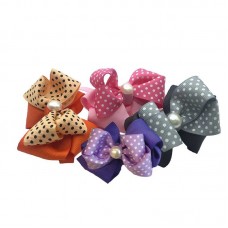 Groom Professional Glamour Pearl Big Bow Collar 10 kusov - ozdobné mašle - obojky pre psov s perlou