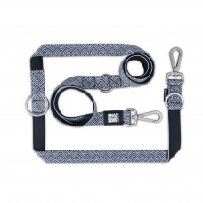 Max&Molly Multi-Leash Mykonos Black - odnímateľné vodítko pre psa, grécky vzor, 200 cm - L