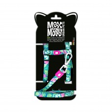 Max&Molly Cat Harness & Leash Tropical - sada postrojov a vodítka pre mačky, vzor tropických listov Max&Molly Cat Harness & Leash Tropical - sada postrojov a vodítka pre mačky, vzor tropických listov