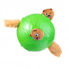 Nina Ottosson Dog Snuffle N' Treat Ball Level 2 - loptička na psie maškrty, so 6 veveričkami, level 2, zelená