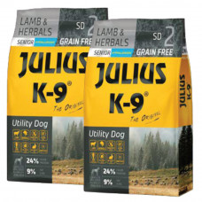 Julius K-9 Lamb & Herbals Senior - bezzbożowa karma dla psiego seniora i psa z nadwagą, jagnięcina w ziołach - 2x 10kg