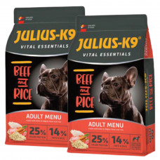 Julius-K9 Vital Essentials Beef & Rice Adult - pełnowartościowa karma dla psa, wołowina z ryżem - 2x 12kg