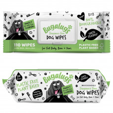 Bugalugs Fragrance Free dog Wipes 110 szt. - bezzapachowe nawilżane chusteczki dla psa, biodegradowalne