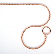 Show Tech - elegancki metalowy łańcuszek wystawowy, 25cm x 2,5mm - Różowe Złoto
