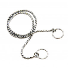 Show Tech Snake Chain Silver - elegancki srebrny łańcuszek wystawowy, metalowy - 75cm