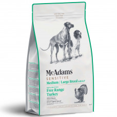 McAdams Sensitive Medium/Large Breed Free Range Turkey - monobiałkowa, wypiekana karma z indykiem dla psów średnich i dużych ras - 2kg