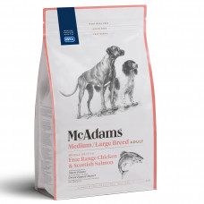 McAdams Medium/Large Breed Free Range Chicken & Salmon - wypiekana karma dla średniego i dużego psa, kurczak z wolnego wybiegu i łosoś - 2kg