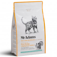 McAdams Cats & Kittens Free Range Chicken & Turkey - wypiekana karma dla kota, kurczak i indyk z wolnego wybiegu - 375g