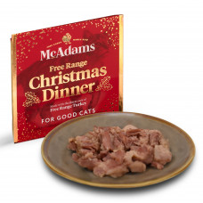McAdams Free Range Christmas Dinner Cat 100g - mokra karma dla kota z indykiem z wolnego wybiegu, edycja świąteczna