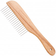 KW Smart Wooden comb - drewniany grzebień dla psa, z szerokim rozstawem ząbków