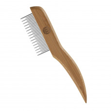 Mikki Bamboo Shedding Anti-Tangle Comb - bambusový hrebeň so zmiešaným rozstupom zubov, otočné kolíky