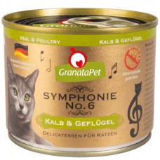 GranataPet Symphonie No.6 - wysokomięsna karma dla kota, cielęcina i drób - 200g