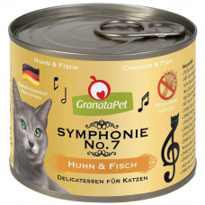 GranataPet Symphonie No.7 - wysokomięsna karma dla kota, kurczak i ryba - 6x 200g