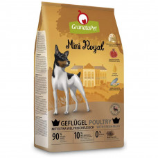 GranataPet Mini Royal Poultry 1kg - bezzbożowa sucha karma dla psów małych ras, 70% drobiu i 20% warzyw