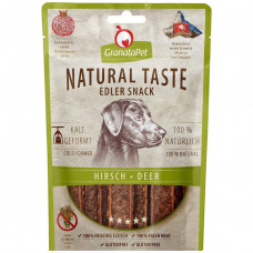 GranataPet Natural Taste Edler Snack Deer 90g - prírodná mäsová pochúťka pre psov, jelenie pásiky