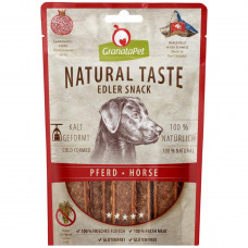 GranataPet Natural Taste Edler Snack Horse 90g - prírodný mäsový snack pre psov, prúžky z konského mäsa