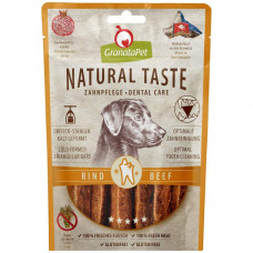 GranataPet Natural Taste Dental Care Snack Beef 70g - prírodné mäsové dentálne pochúťky pre psov, hovädzie pásiky