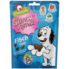 GranataPet Snack Attack Fish 100g - prírodný mäsový snack pre psov, losos