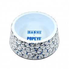 Dashi Blue Popeye Bowl - melamínová miska, pre psov a mačky, so vzorom Popeye - L