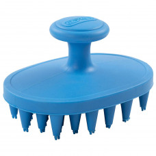 Dexas BrushBuster - silikónová kefa pre psov a mačky, na použitie na suché aj mokré vlasy - Modrá