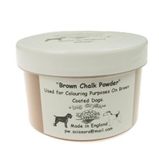 P&W Dog Stylist Brown Chalk Powder 150g - farebná hnedá krieda, vyrobená v UK